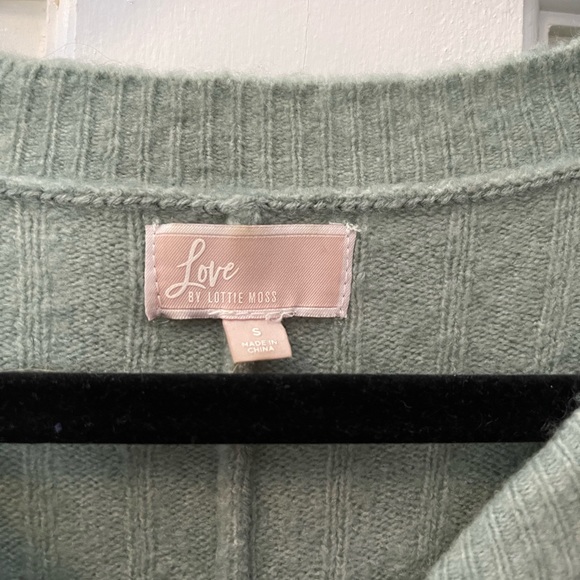 Sage green shorts/sweater pajama set. - Picture 5 of 6